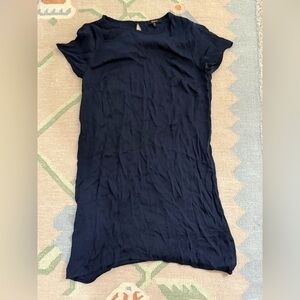Quince Navy Short-Sleeve Shift Tunic